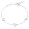 GUESS STEEL GOLDEN LOVE JUBB06451JWRHL Βραχιόλι Ασημένιο Με Καρδιές