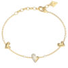 GUESS STEEL GOLDEN LOVE JUBB06451JWYGL Βραχιόλι Χρυσό Με Καρδιές