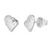 GUESS STEEL GOLDEN LOVE JUBE06453JWRHT/U Σκουλαρίκια Ασημένιες Καρδιές Με Πέτρες