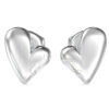 GUESS STEEL GOLDEN LOVE JUBE06457JWRHT/U Σκουλαρίκια Ασημένιες Καρδιές Με Λογότυπο