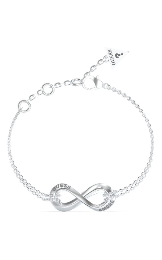 GUESS STEEL GUESS AMORE JUBB05050JWRHL Βραχιόλι Ασημένιο Με Σχέδιο Άπειρο