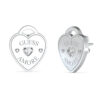 GUESS STEEL GUESS AMORE JUBE05058JWRHT/U Σκουλαρίκια Ασημένιες Καρδιές Με Λογότυπο