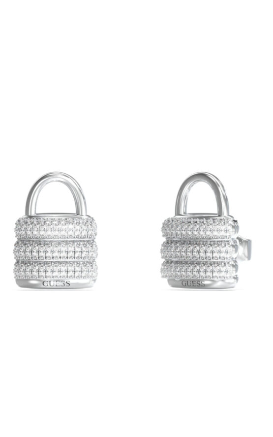 GUESS STEEL GUESS MY SECRET JUBE05419JWRHT/U Σκουλαρίκια Ασημένια Με Πέτρες