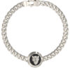 GUESS STEEL GUESS PANTHER JUMB06086JWSTS Βραχιόλι Ασημένιο Με Πάνθηρα Και Λογότυπο