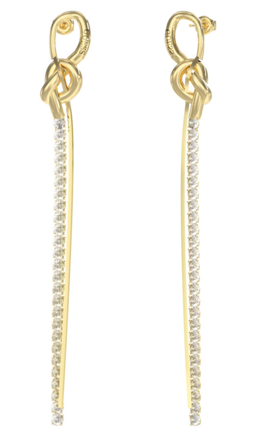 GUESS STEEL HOLD ME TIGHT JUBE05491JWYGT/U Σκουλαρίκια Χρυσά Με Πέτρες