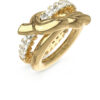 GUESS STEEL HOLD ME TIGHT JUBR05492JWYG52 Δαχτυλίδι Χρυσό Δίβερο Με Σχέδιο Με Πέτρες