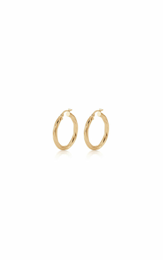 GUESS STEEL HOOPS I DID IT AGAIN JUBE04188JWYGT-U Χρυσά Σκουλαρίκια Κρίκοι