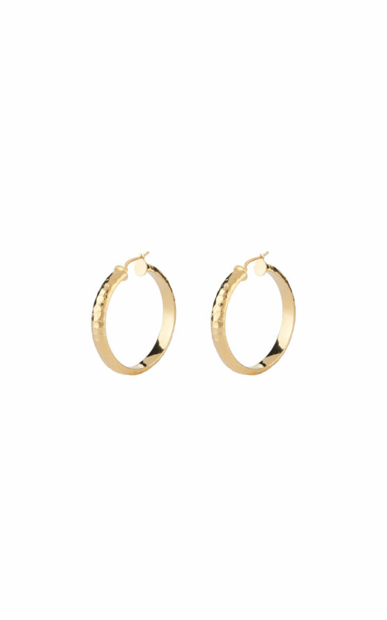 GUESS STEEL HOOPS I DID IT AGAIN JUBE04190JWYGT-U Χρυσά Σκουλαρίκια Κρίκοι