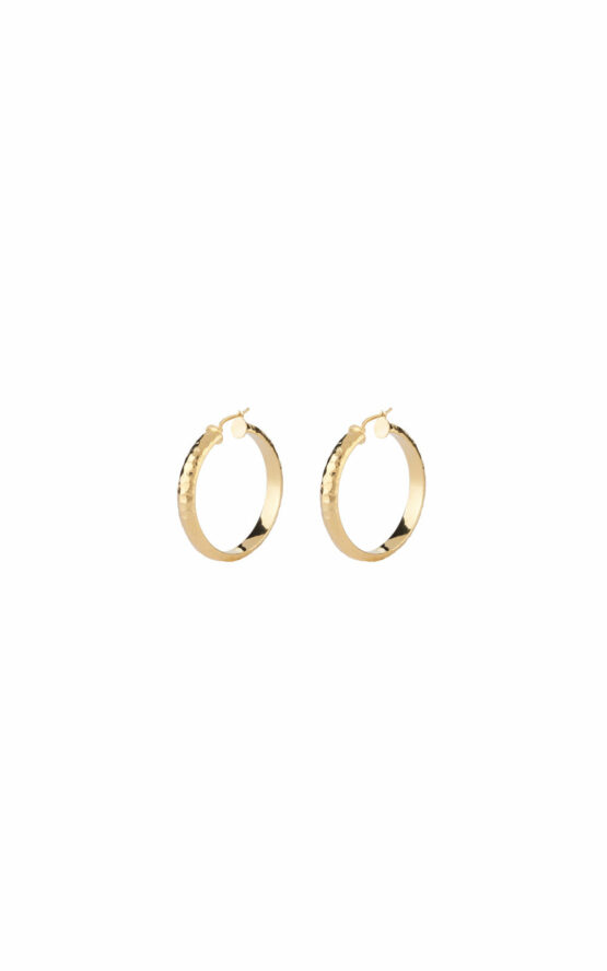 GUESS STEEL HOOPS I DID IT AGAIN JUBE04191JWYGT-U Χρυσά Σκουλαρίκια Κρίκοι