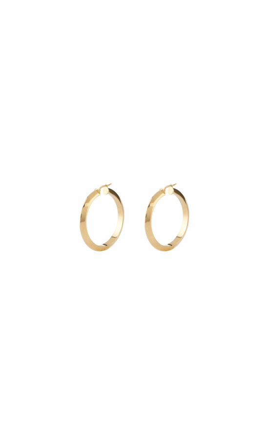 GUESS STEEL HOOPS I DID IT AGAIN JUBE04194JWYGT-U Χρυσά Σκουλαρίκια Κρίκοι