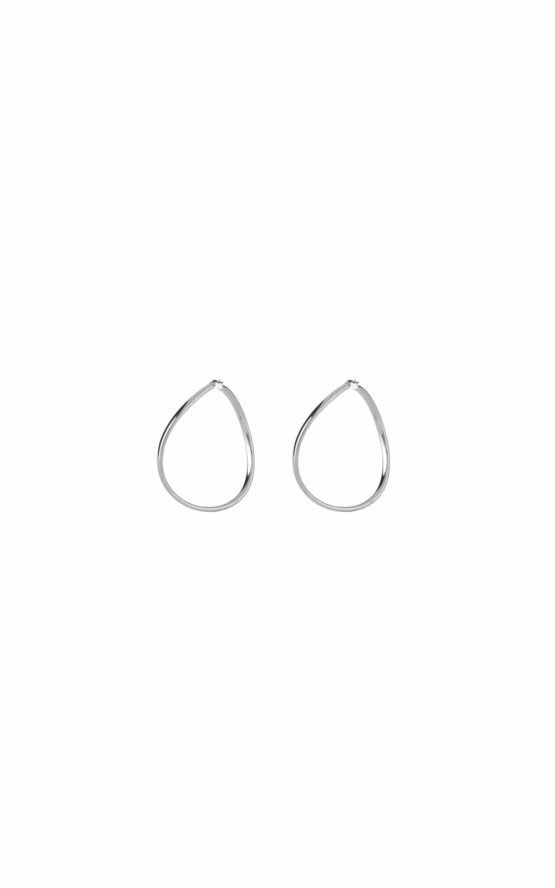 GUESS STEEL HOOPS I DID IT AGAIN JUBE04197JWRHT-U Ασημένια Σκουλαρίκια Κρίκοι