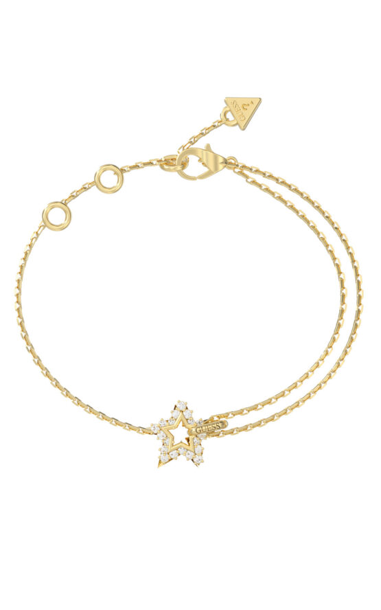 GUESS STEEL ICONIQUE JUBB05538JWYGL Βραχιόλι Χρυσό Με Αστέρι Με Πέτρες