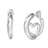 GUESS STEEL ICONIQUE JUBE05529JWRHT/U Σκουλαρίκια Ασημένια Καρδιές