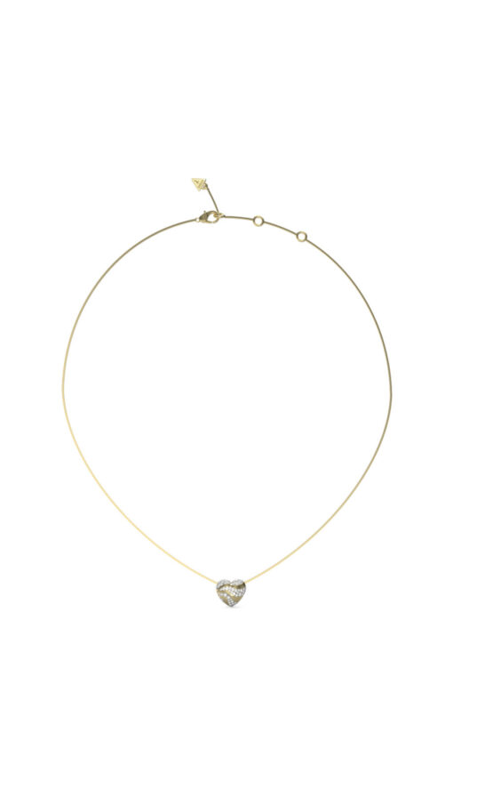 GUESS STEEL IN MY HEART JUBN04501JWYGT/U Κολιέ Χρυσό Με Καρδιά