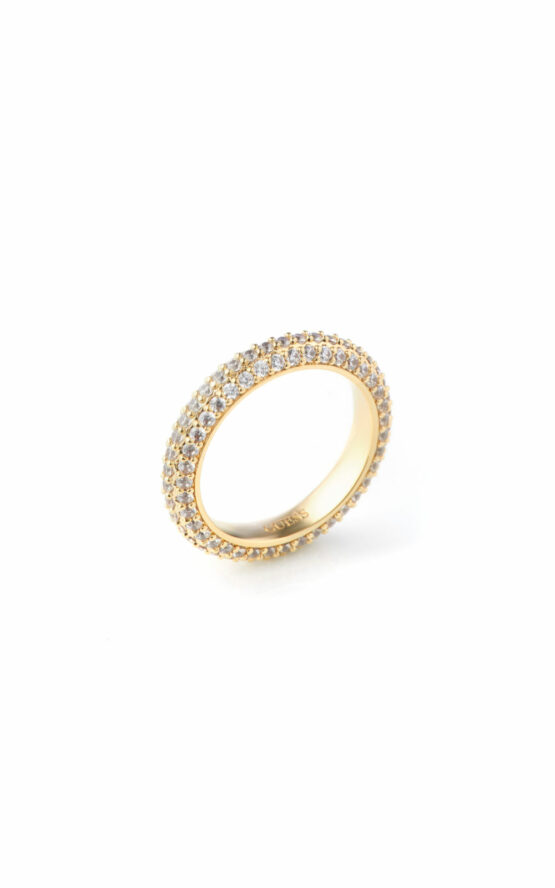 GUESS STEEL INFINITY JUBR04672JWYG58 Δαχτυλίδι Χρυσό Με Πέτρες