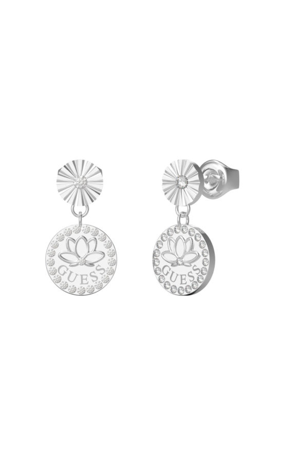 GUESS STEEL JUBE01344JWRHT-U Ασημένια Σκουλαρίκια Με Σχέδιο