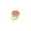 GUESS STEEL JUBR02148JWYGRS56 Χρυσό Δαχτυλίδι Με Ροζ Σχέδιο 4G