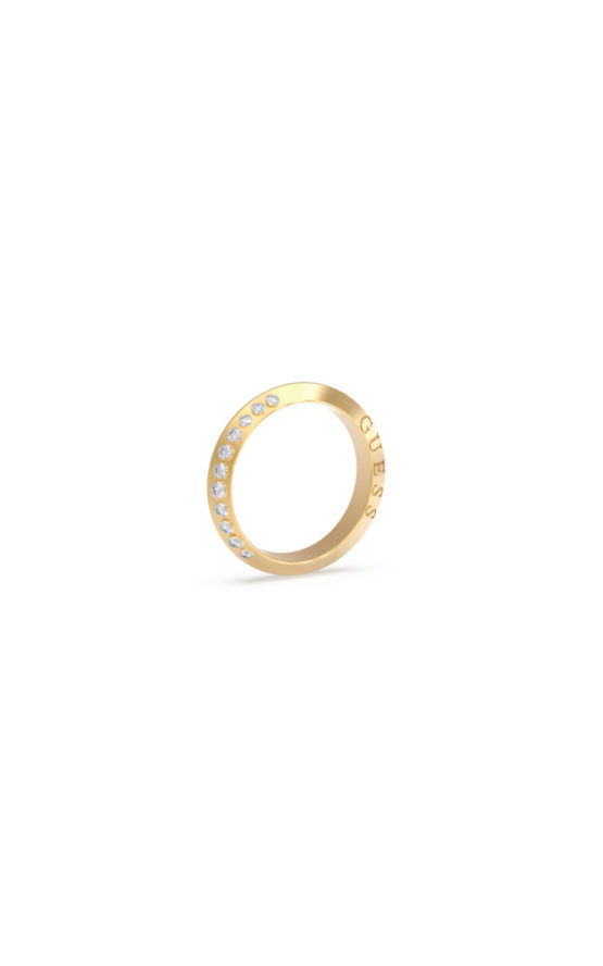 GUESS STEEL JUBR02188JWYG54 Χρυσό Δαχτυλίδι Με Λογότυπο