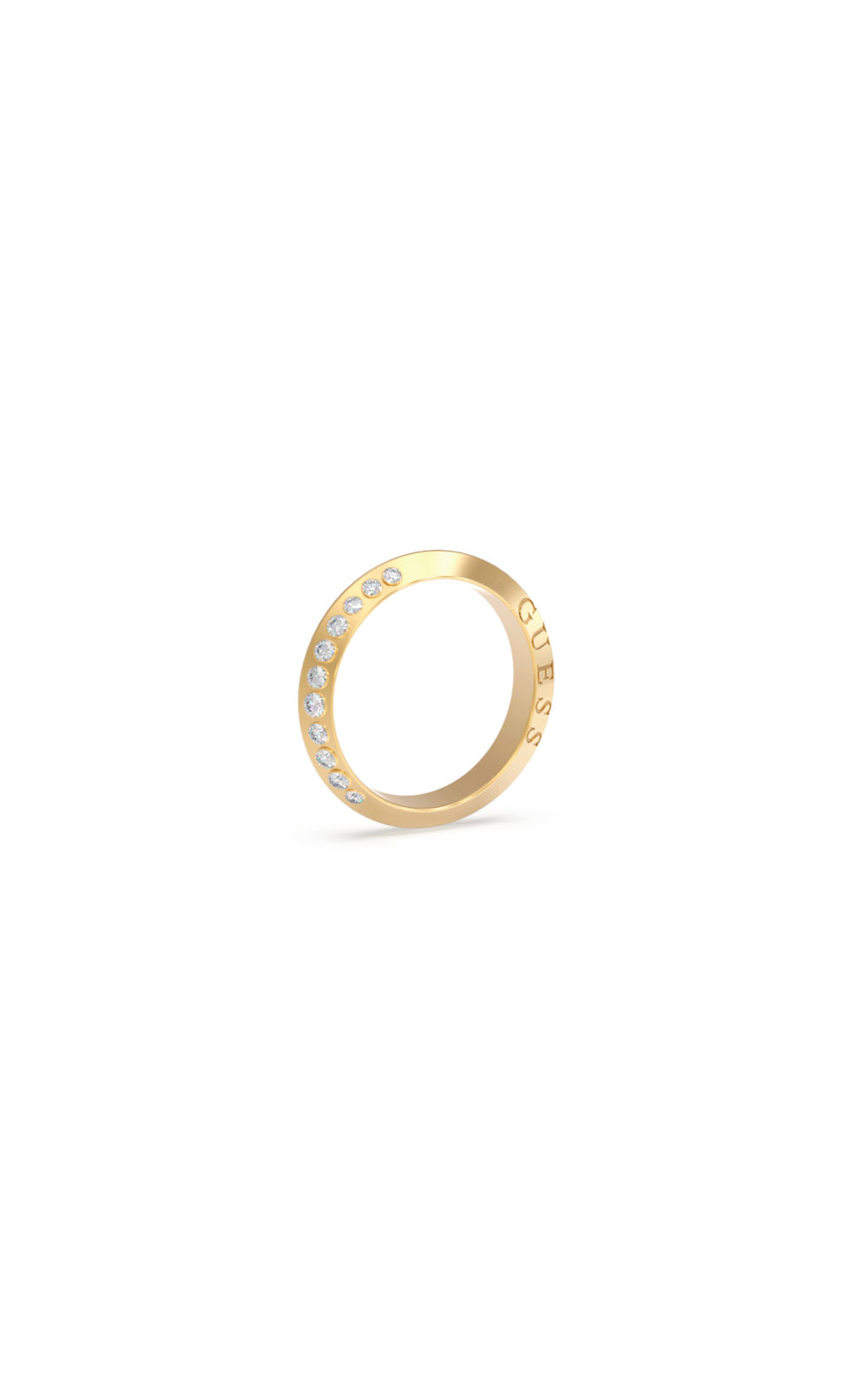 GUESS STEEL FOREVER LINKS JUBR02188JWYG-No.56 Χρυσό Δαχτυλίδι Με Λογότυπο