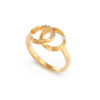 GUESS STEEL JUBR02192JWYG54 Χρυσό Δαχτυλίδι Διπλοί Κρίκοι