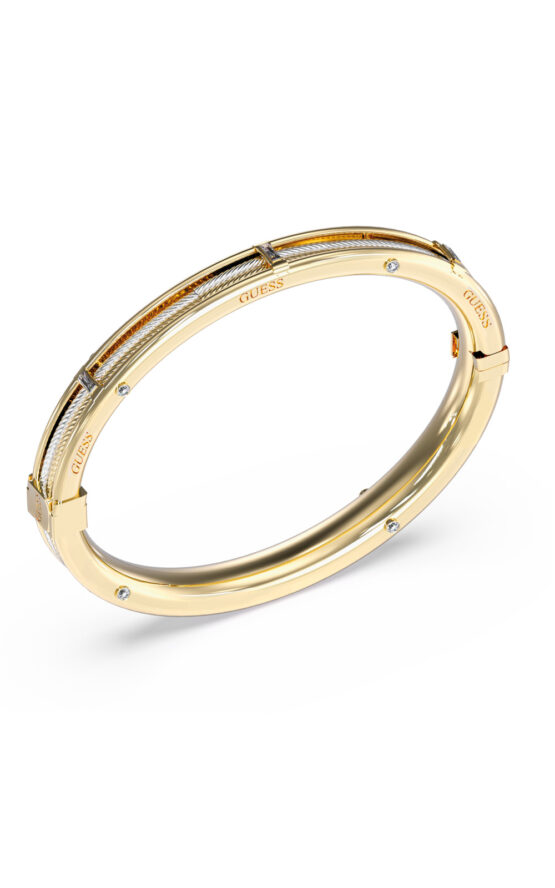 GUESS STEEL KALYBE JUBB05390JWYGRHL Χειροπέδα Δίχρωμη Με Πέτρες
