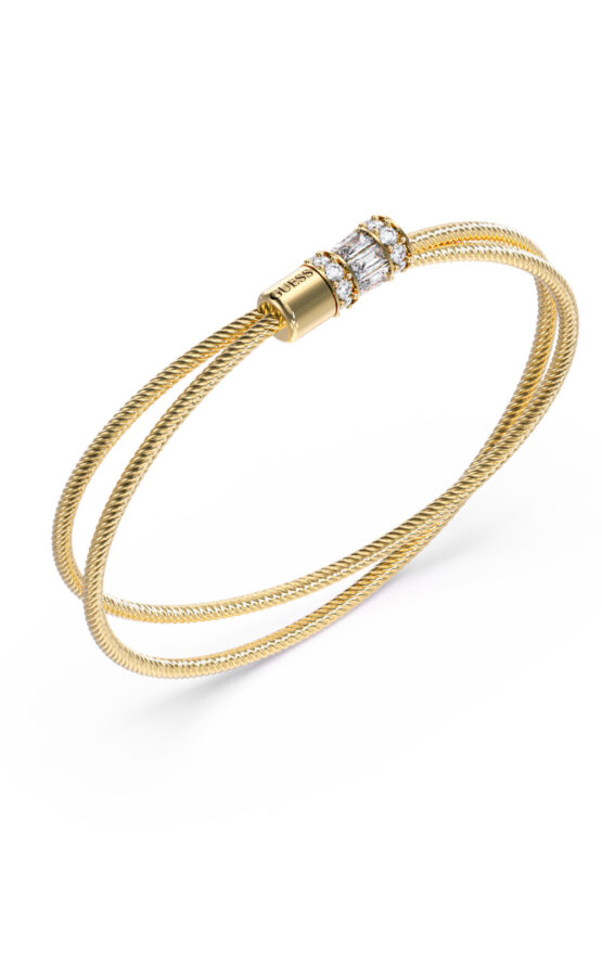 GUESS STEEL KALYBE JUBB05395JWYGL Βραχιόλι Χρυσό Με Πέτρες