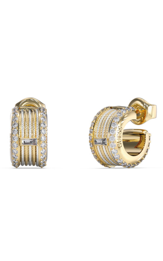 GUESS STEEL KALYBE JUBE05391JWYGRHT/U Σκουλαρίκια Δίχρωμα Με Πέτρες