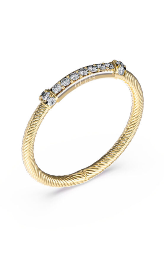 GUESS STEEL KALYBE JUBR05398JWYG56 Δαχτυλίδι Χρυσό Με Πέτρες