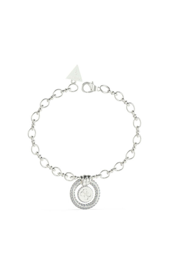 GUESS STEEL KNOT YOU JUBB04059JWRHL Ασημένιο Βραχιόλι Με Κρεμαστό Σχέδιο