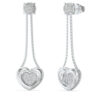 GUESS STEEL L.O.V.E. JUBE05462JWRHT/U Σκουλαρίκια Ασημένια Καρδιές Με Πέτρες