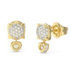 GUESS STEEL L.O.V.E. JUBE05468JWYGT/U Σκουλαρίκια Χρυσά Με Πέτρες