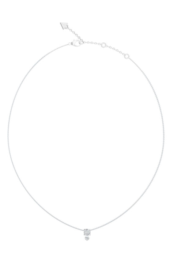 GUESS STEEL L.O.V.E. JUBN05467JWRHT/U Κολιέ Ασημένιο Με Σχέδιο Με Καρδιά