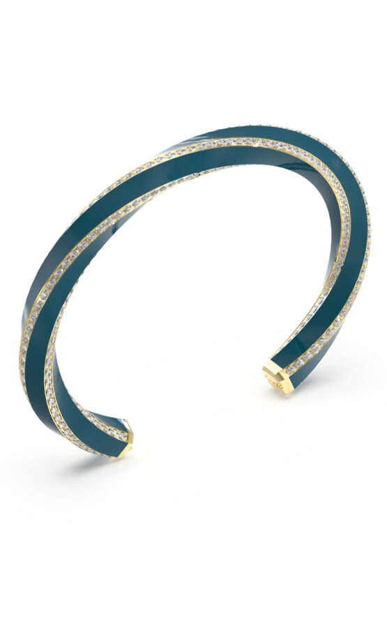 GUESS STEEL LE MIRAGE JUBB05381JWYGPTL Χειροπέδα Πράσινη Με Πέτρες