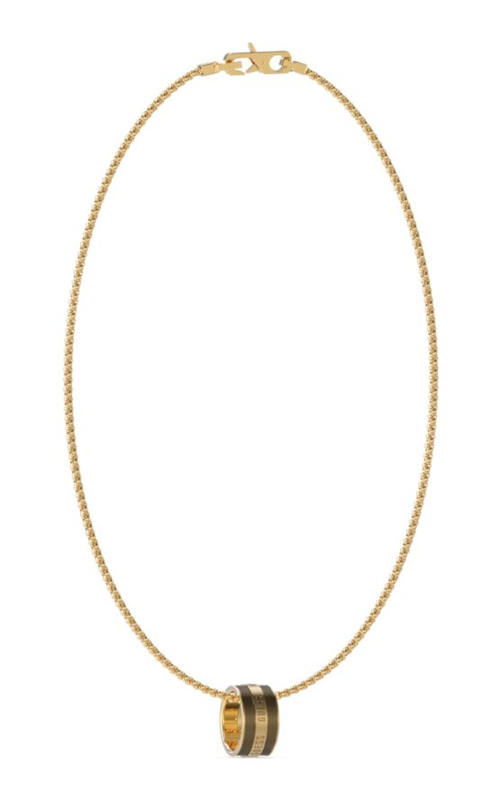 GUESS STEEL LEGACY JUMN03208JWYGBKT-U Χρυσό Κολιέ Με Δίχρωμο Σχέδιο