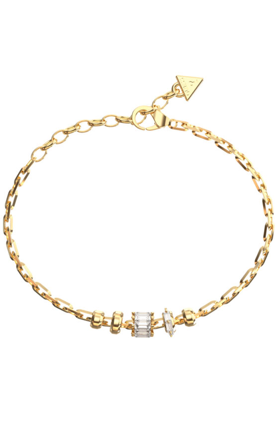 GUESS STEEL LES BAGUETTES JUBB06329JWYGL Βραχιόλι Χρυσό Με Πέτρες