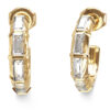 GUESS STEEL LES BAGUETTES JUBE06332JWYGT/U Κρίκοι Χρυσοί Με Πέτρες