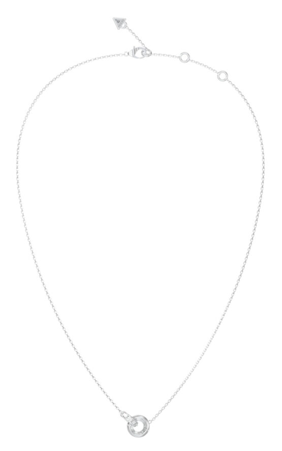 GUESS STEEL LES BAGUETTES JUBN06330JWRHT/U Κολιέ Ασημένιο Με Δυο Κρικάκια