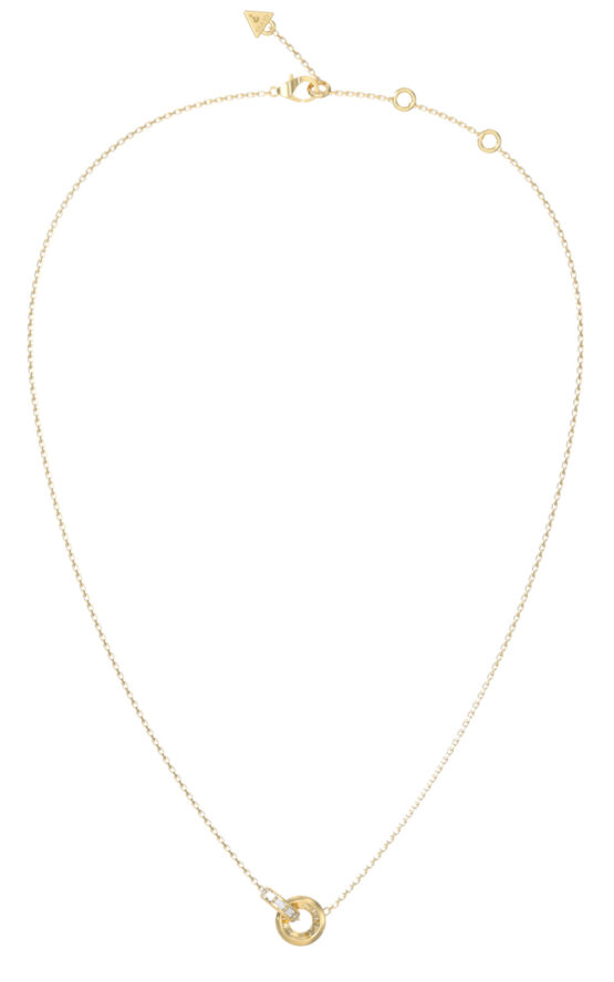 GUESS STEEL LES BAGUETTES JUBN06330JWYGT/U Κολιέ Χρυσό Με Δυο Κρικάκια