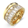GUESS STEEL LES BAGUETTES JUBR06328JWYG58 Δαχτυλίδι Χρυσό Με Πέτρες