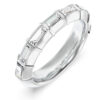 GUESS STEEL LES BAGUETTES JUBR06333JWRH56 Δαχτυλίδι Ασημένιο Με Πέτρες