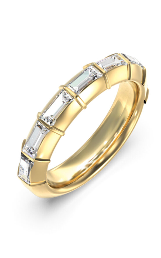 GUESS STEEL LES BAGUETTES JUBR06333JWYG54 Δαχτυλίδι Χρυσό Με Πέτρες