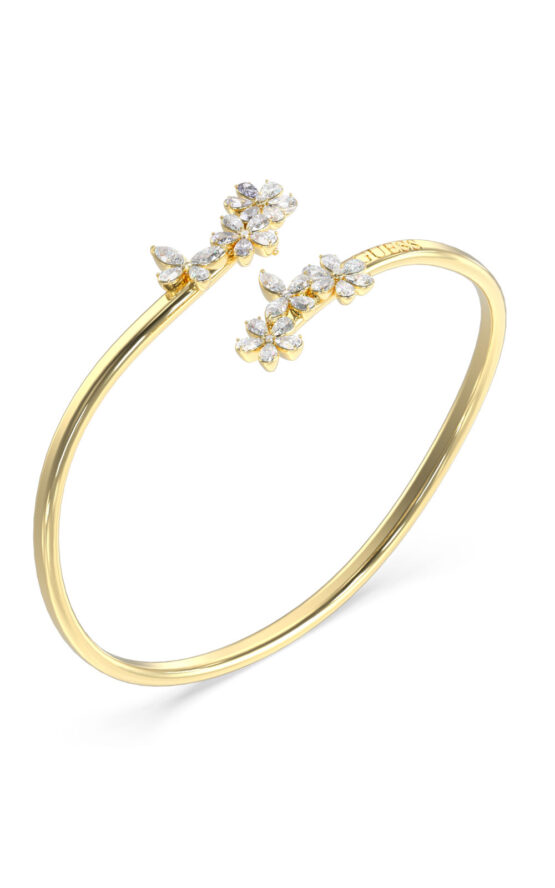 GUESS STEEL LILY JUBB05103JWYGL Χειροπέδα Χρυσή Με Λουλούδια