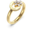 GUESS STEEL LILY JUBR05109JWYG54 Δαχτυλίδι Χρυσό Με Λουλούδι Με Πέτρες