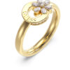 GUESS STEEL LILY JUBR05109JWYG56 Δαχτυλίδι Χρυσό Με Λουλούδι Με Πέτρες