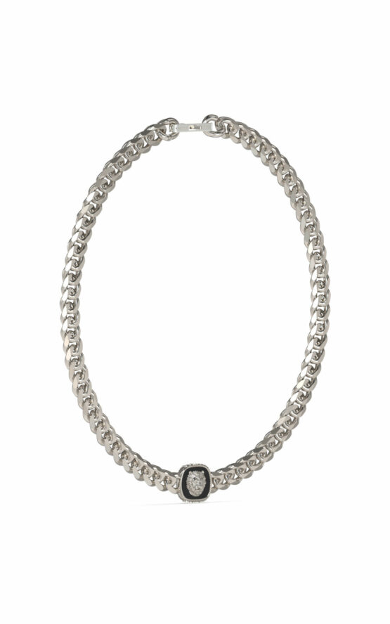 GUESS STEEL LION KING JUMN04000JWSTBKT/U Κολιέ Ασημένιο Με Λιοντάρι