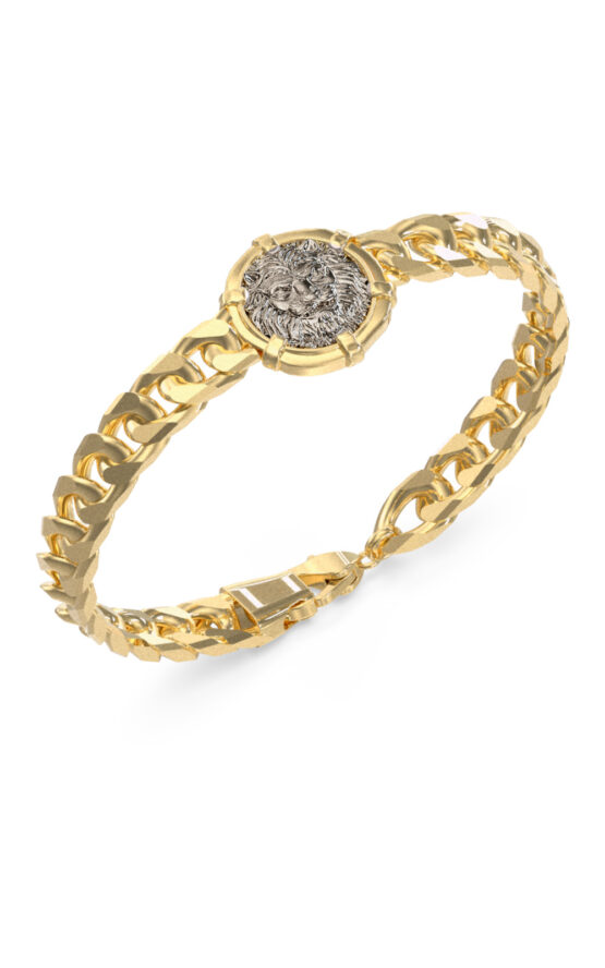GUESS STEEL LION LEGACY JUMB06060JWYGL Βραχιόλι Χρυσό Με Λιοντάρι