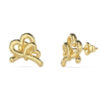 GUESS STEEL LOVE BITES JUBE06058JWYGT/U Σκουλαρίκια Χρυσά Καρδιές