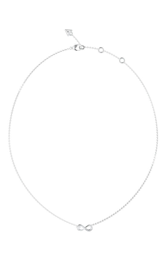 GUESS STEEL LOVE BITES JUBN06047JWRHT/U Κολιέ Ασημένιο Με Άπειρο