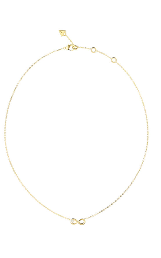 GUESS STEEL LOVE BITES JUBN06047JWYGT/U Κολιέ Χρυσό Με Άπειρο