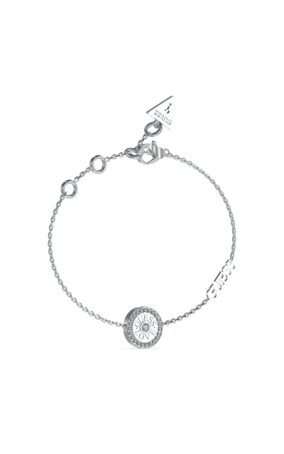 GUESS STEEL LOVE GUESS JUBB04082JWRHL Ασημένιο Βραχιόλι Με Σχέδιο